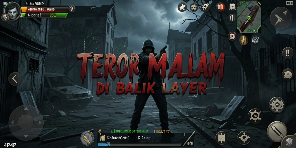 Gameplay seram dengan suasana mencekam di 4P4P.