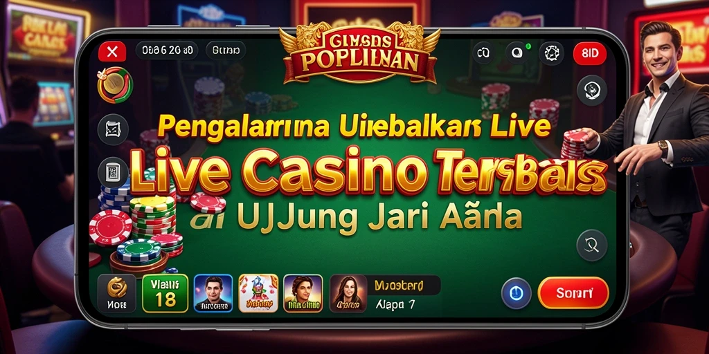 Screenshot gameplay Live Casino 8ID yang menampilkan dealer dan suasana permainan.
