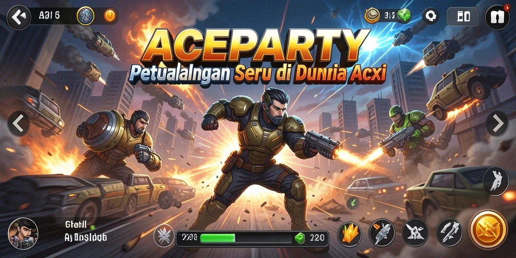 Screenshot gameplay ACEPARTY yang penuh aksi dan seru.