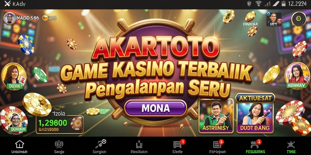 Tampilan gameplay AKARTOTO yang menarik dan menantang.