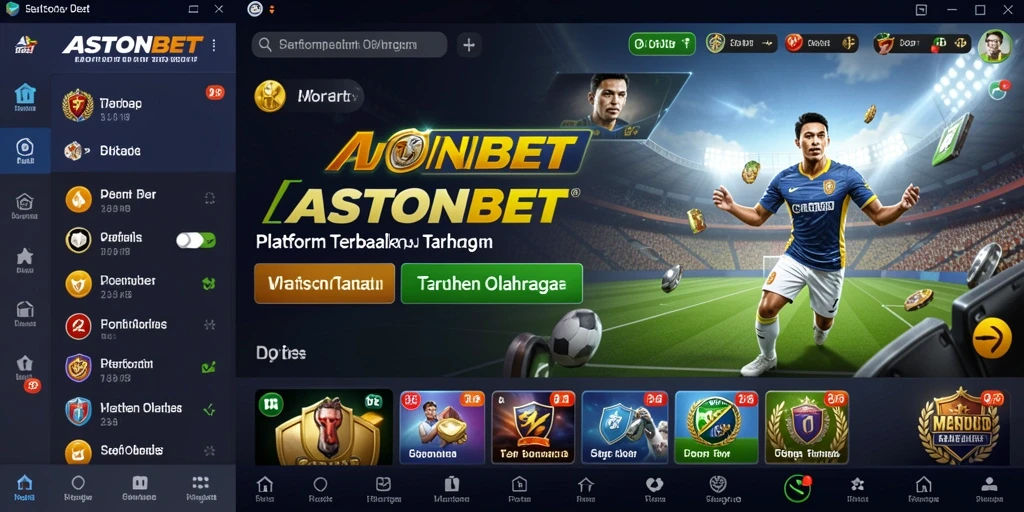 Tampilan menarik dari gameplay taruhan olahraga di ASTONBET.