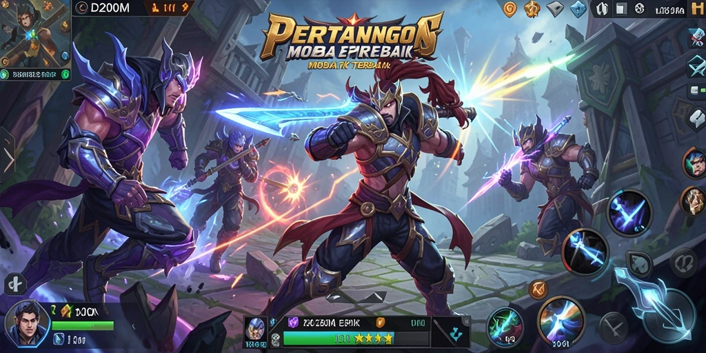 Gameplay seru D200M dengan pertarungan tim yang intens