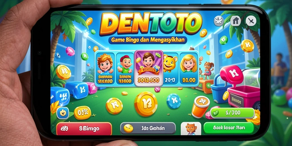 Screenshot utama DENTOTO menampilkan gameplay Bingo yang seru.