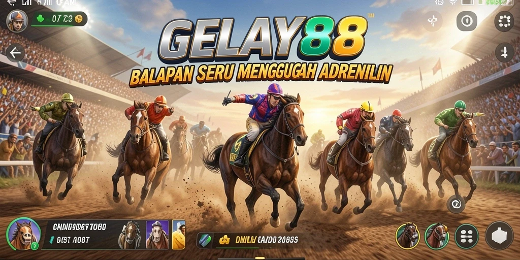 Tampilan gameplay Racing yang mendebarkan dan seru di GELAY88.