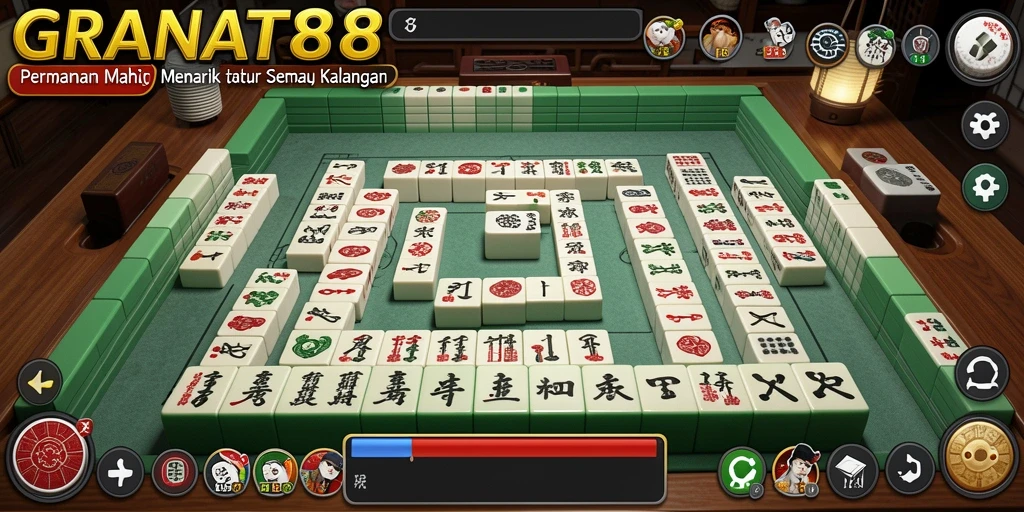 Tampilan gameplay Mahjong yang menarik di GRANAT88.