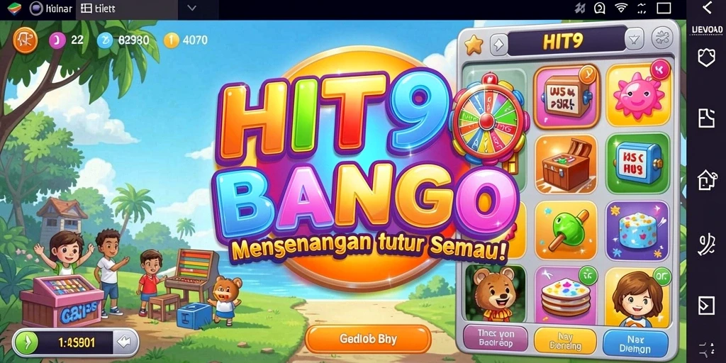 Tampilan gameplay HIT9 dengan suasana Bingo yang seru.