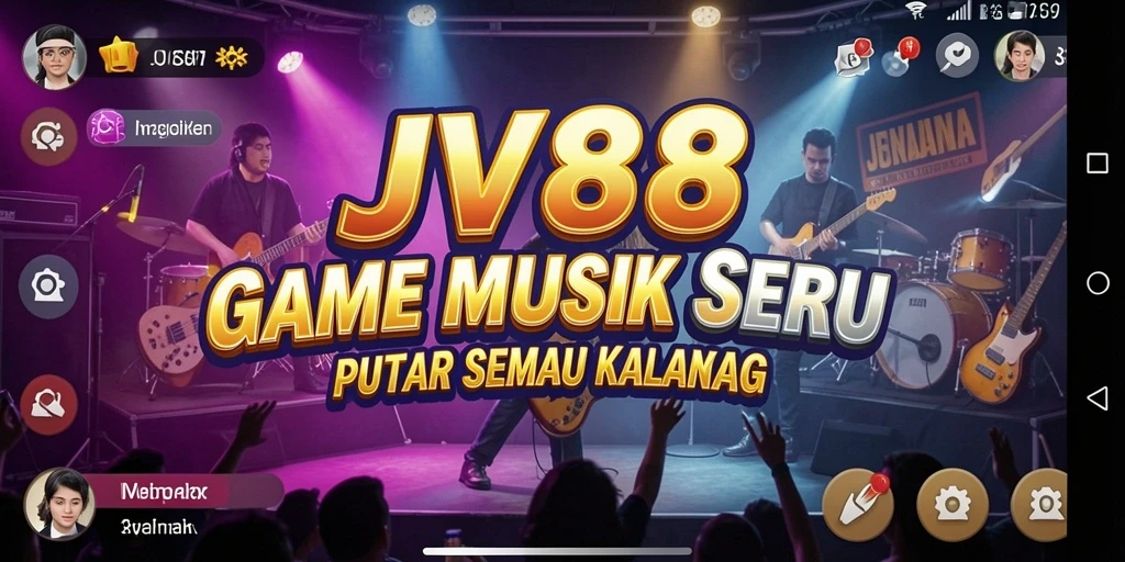 Tampilan gameplay JV88 dengan irama musik yang mengasyikkan.