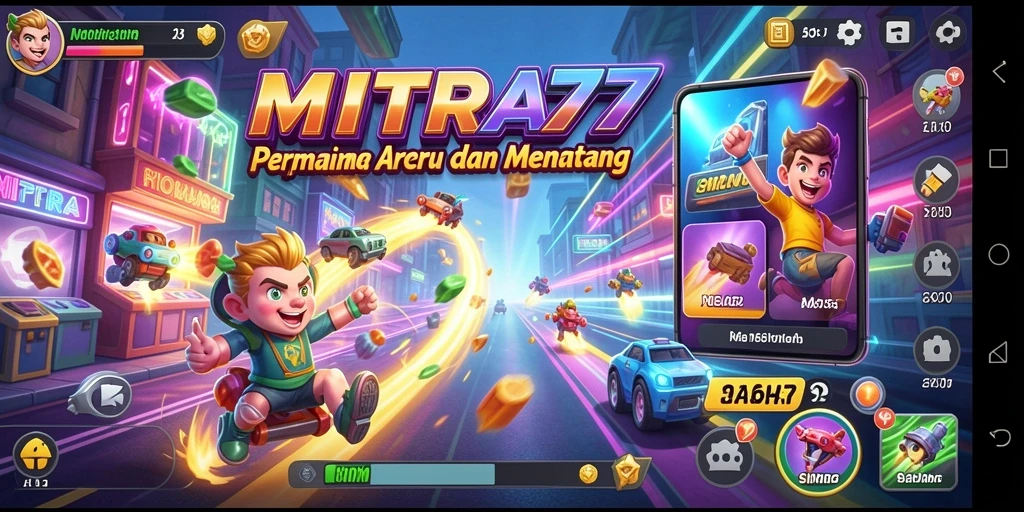 Tangkapan layar gameplay MITRA77 yang menampilkan keseruan permainan Arcade.