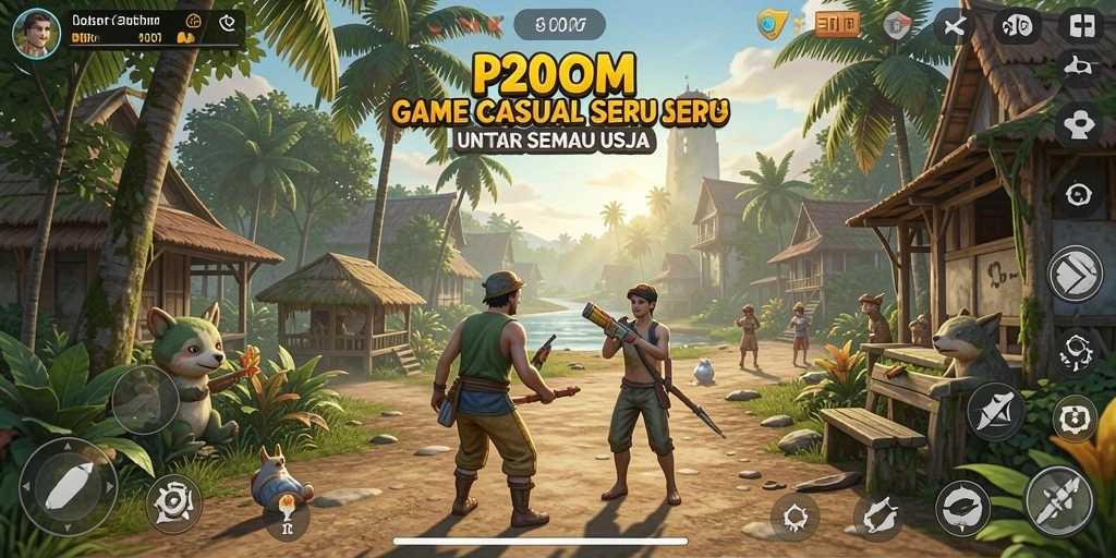 Tangkapan layar gameplay seru P200M yang menarik.