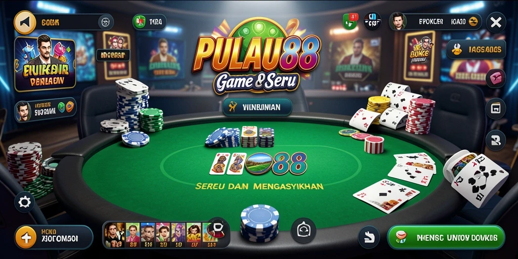 Tampilan gameplay Poker yang menarik dan menantang di PULAU88.