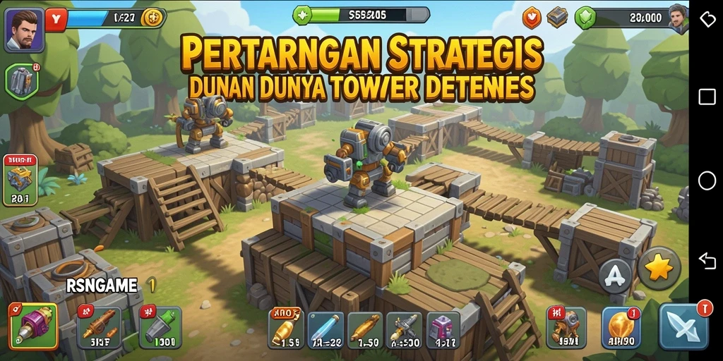 Tampilan menakjubkan dari pertarungan Tower Defense di RSNGAME.