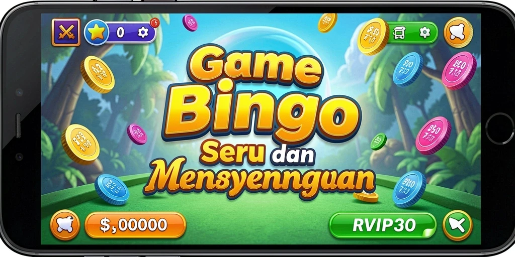 Screenshot utama gameplay RVIP3 menampilkan keseruan bermain Bingo.