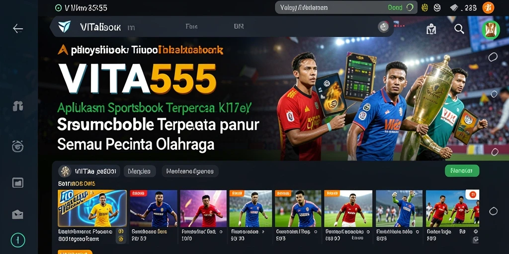 Tampilan gameplay Sportsbook VITA555 dengan berbagai pilihan taruhan olahraga.