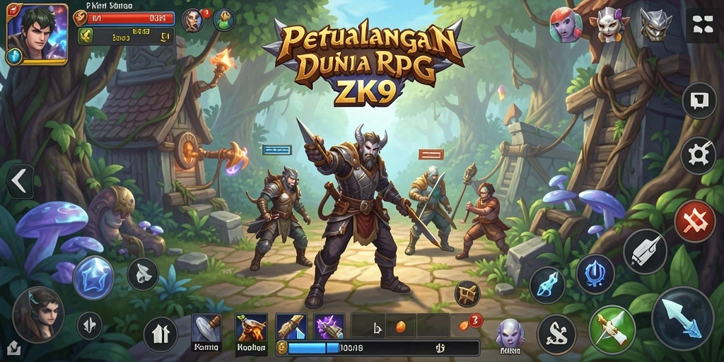 Tampilan gameplay ZK9 yang menampilkan karakter dalam pertempuran seru.